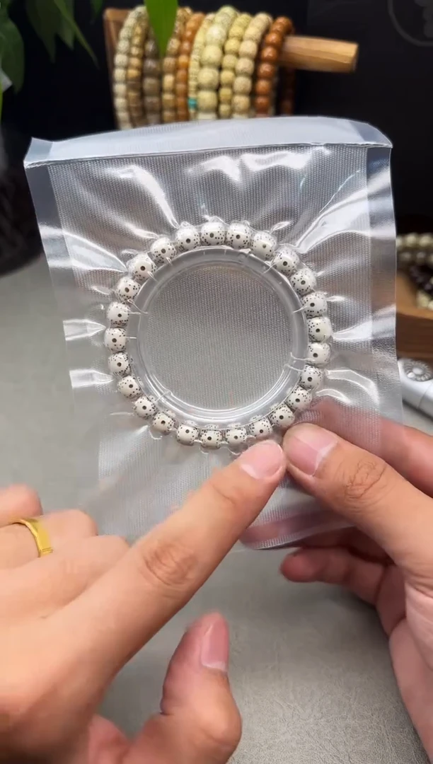 星月菩提手串E80  原白正月9*8