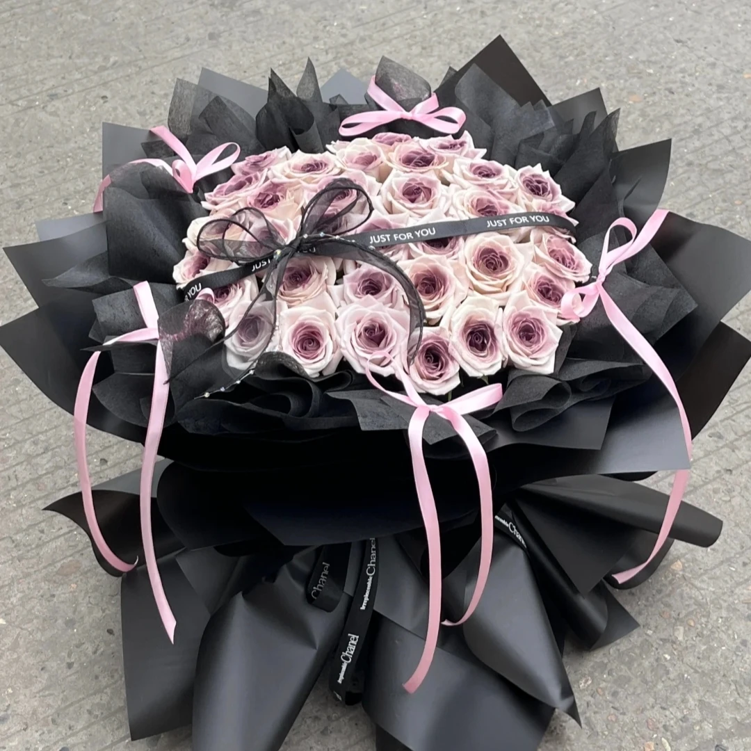 【氛围感】网红款33朵乌梅子酱玫瑰七夕情人节鲜花生日花束闺蜜礼物