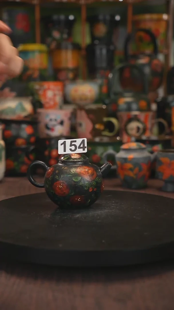 紫砂油画手绘釉下彩154