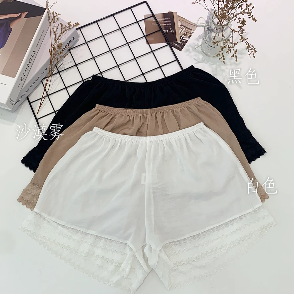 YANPING/燕苹夏季安全裤平角蕾丝边凉感防走光外穿睡裤沙滩裤8205