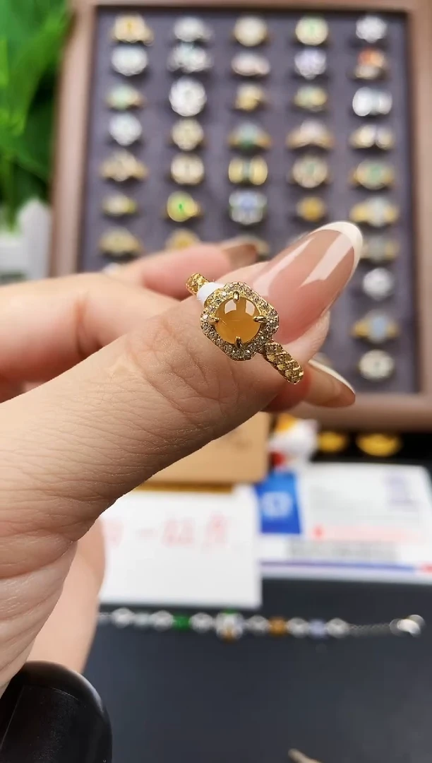 银S925镶嵌戒指翡翠12
