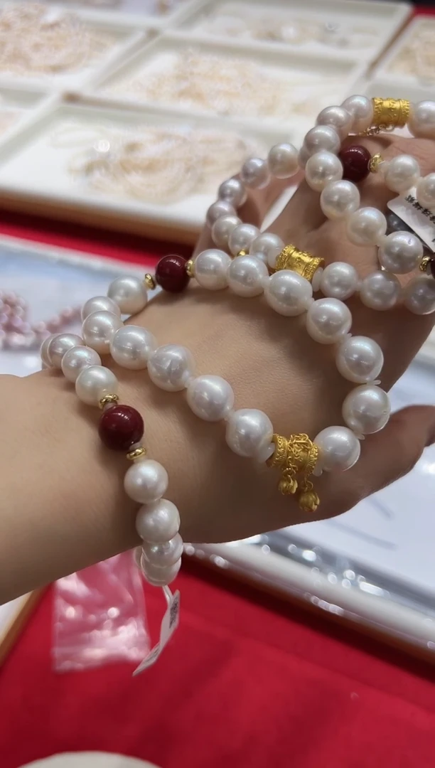 【闪购商品】淡水珍珠手绳银S925镶嵌v0671