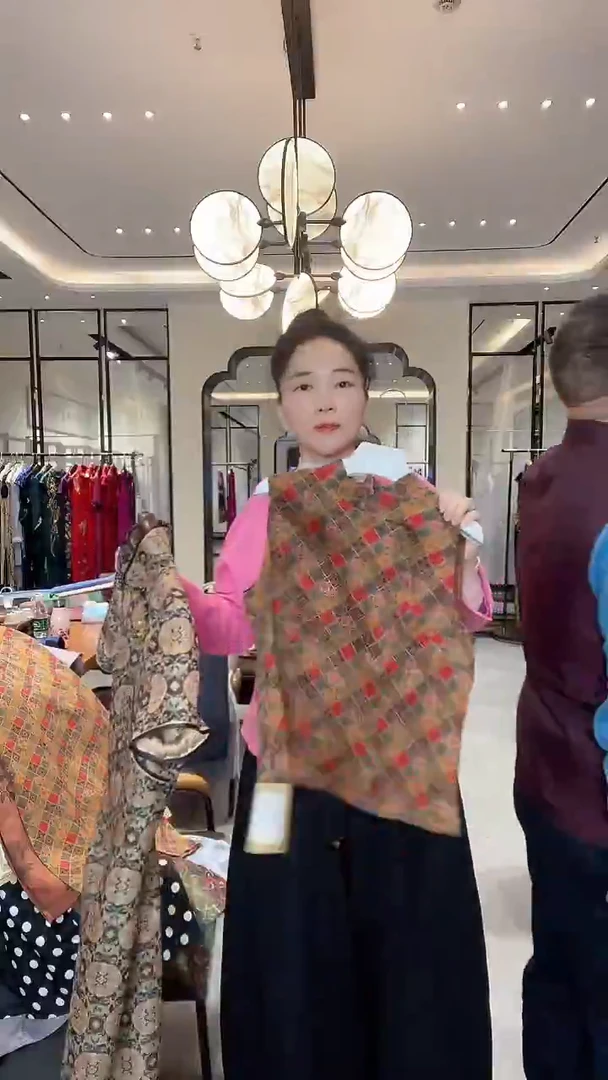 不规则款香云纱上衣L码