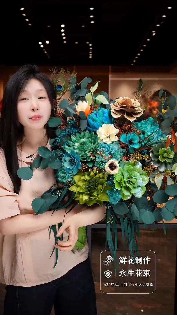 瓶手工花器花束空运包邮送货上门-以图片为准
