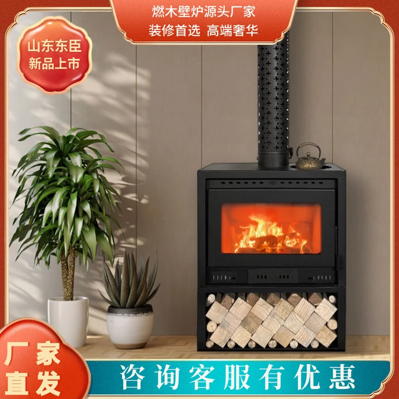 76型号真火燃木壁炉