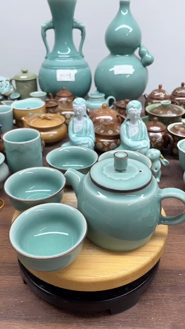 特价青瓷 一壶4杯 微瑕