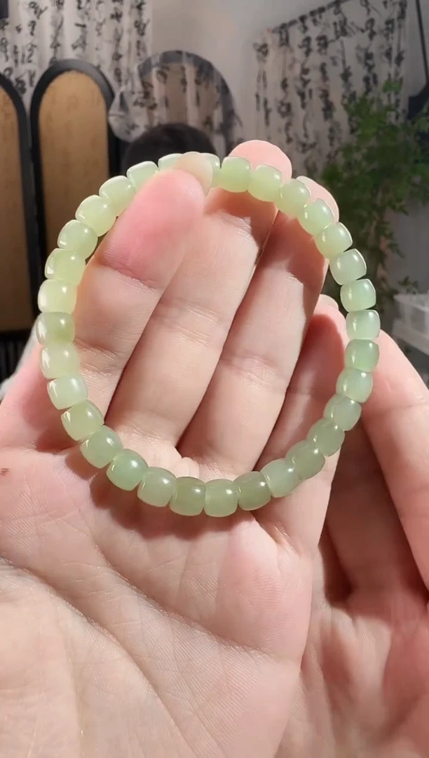 未镶嵌手串和田玉晴水直切手串 7mm
