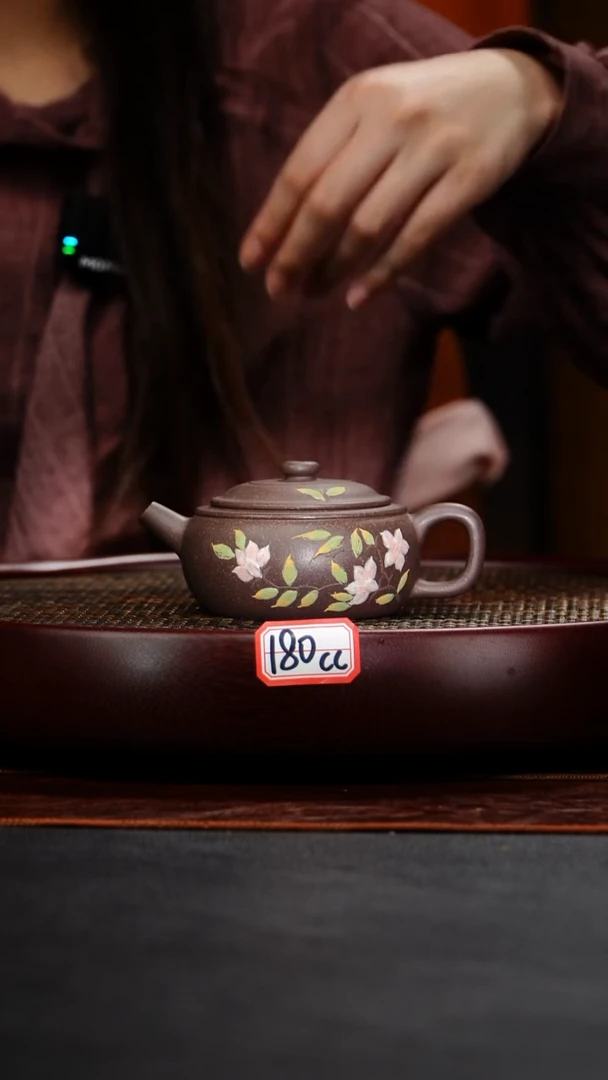 茶壶紫砂成进窑 线圆131 天青 180毫升