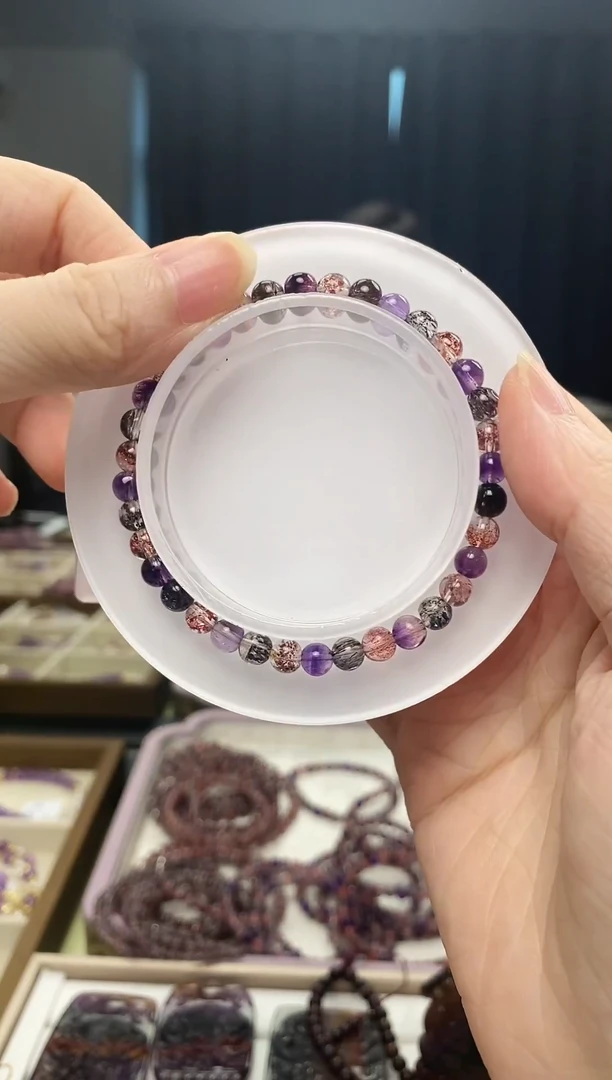 未镶嵌手串水晶超七5mm 多样性发一
