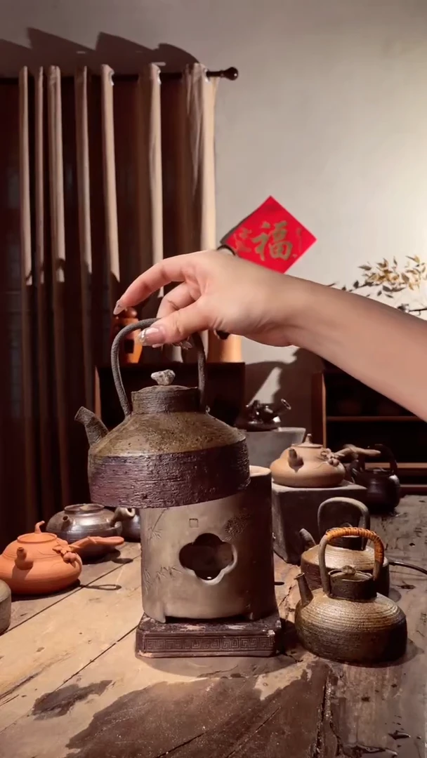 【闪购商品】壶柴烧石头提梁壶叭叭叭