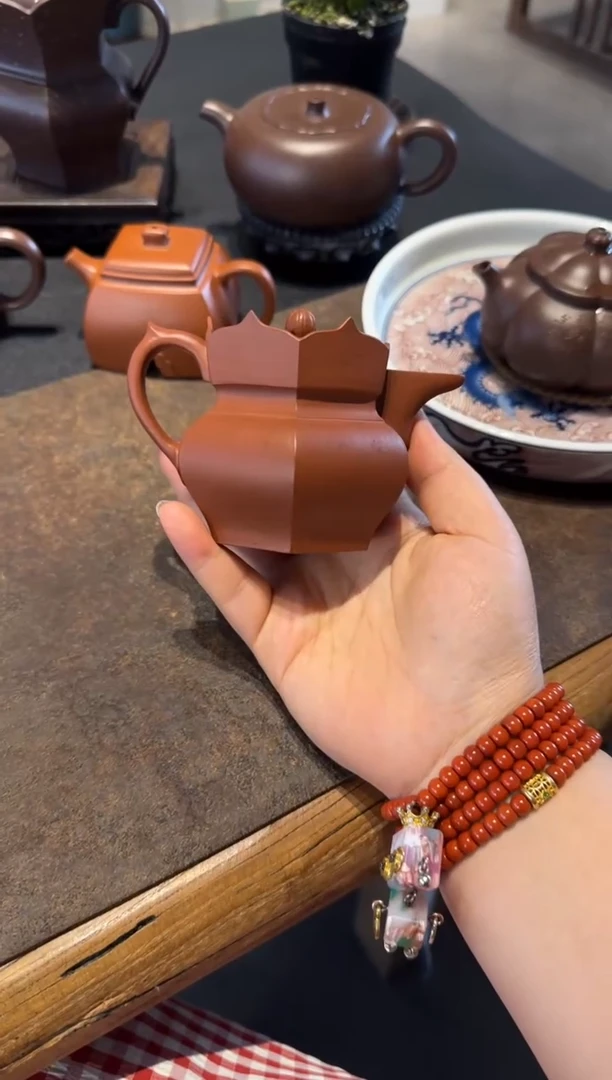 茶壶紫砂朱泥小僧帽 135cc