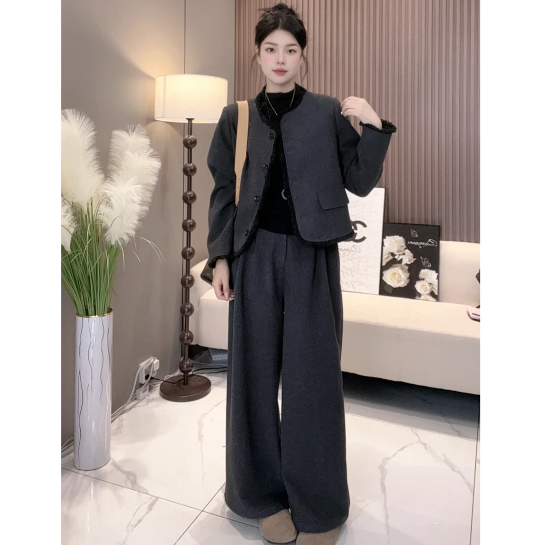 020款 2025秋冬羊毛小香风套高级感时尚气质百搭显瘦套装