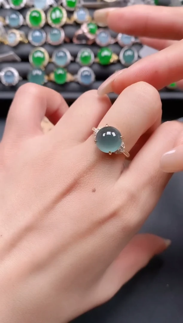 银S925镶嵌戒指翡翠1111