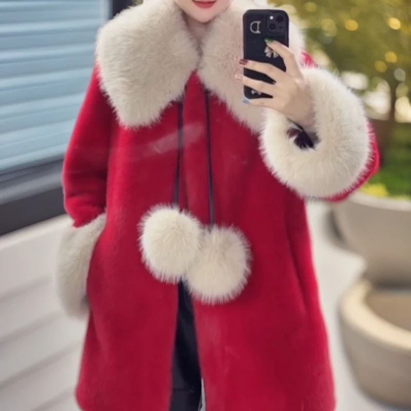2024外套保暖秋冬毛领加绒韩版洋气时尚网红33027