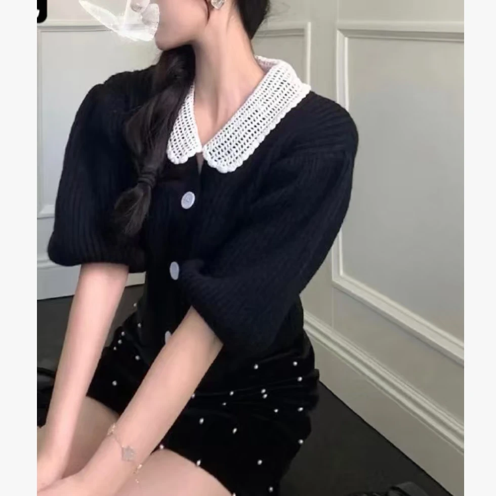 99新 MIU MIU/缪缪 双双臻选/bb10561/缪缪针织开衫外套/38