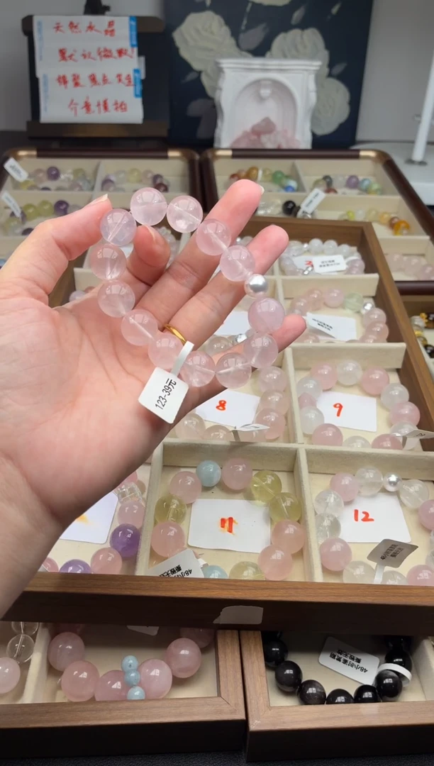 未镶嵌手串水晶123（天然水晶，默认有瑕疵，介意者勿拍）