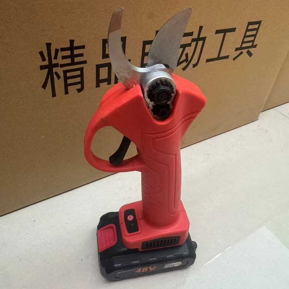 大功率锂电树枝剪刀 电动剪刀 配电池+充电器+工具箱