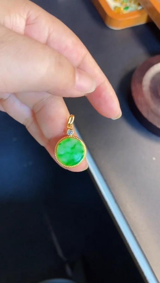 吊坠(不含链)银S925镶嵌翡翠1