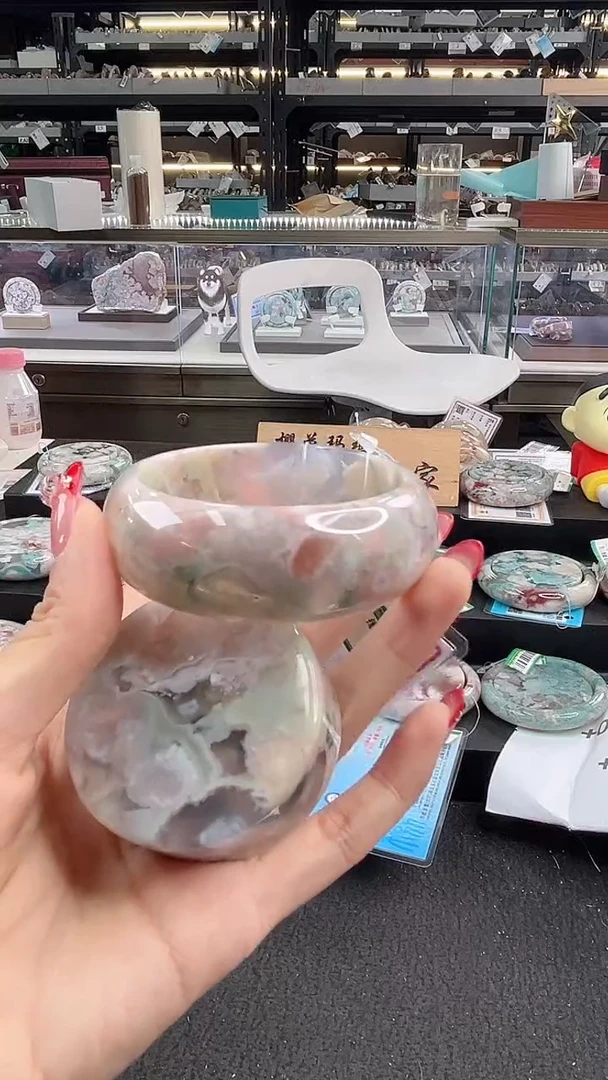 未镶嵌手镯石英质玉54圈口（赠品镯心）s900003