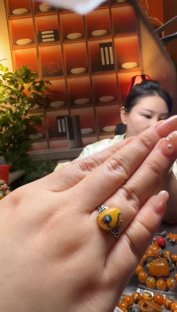 蜜蜡颈饰银S925镶嵌152天然蜜蜡珠宝奇石全都保真