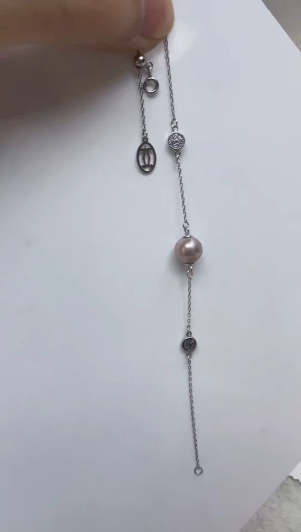 银S925镶嵌手链淡水珍珠