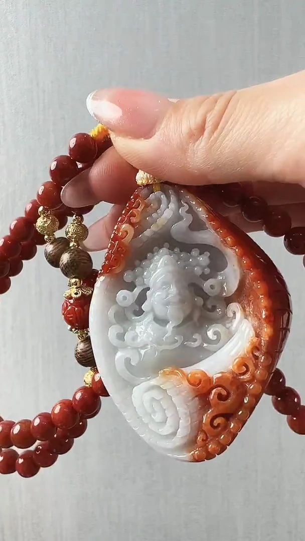 颈饰未镶嵌翡翠财神