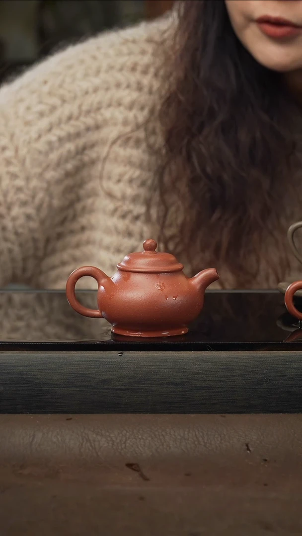 茶壶紫砂13 潘壶 朱泥 80cc