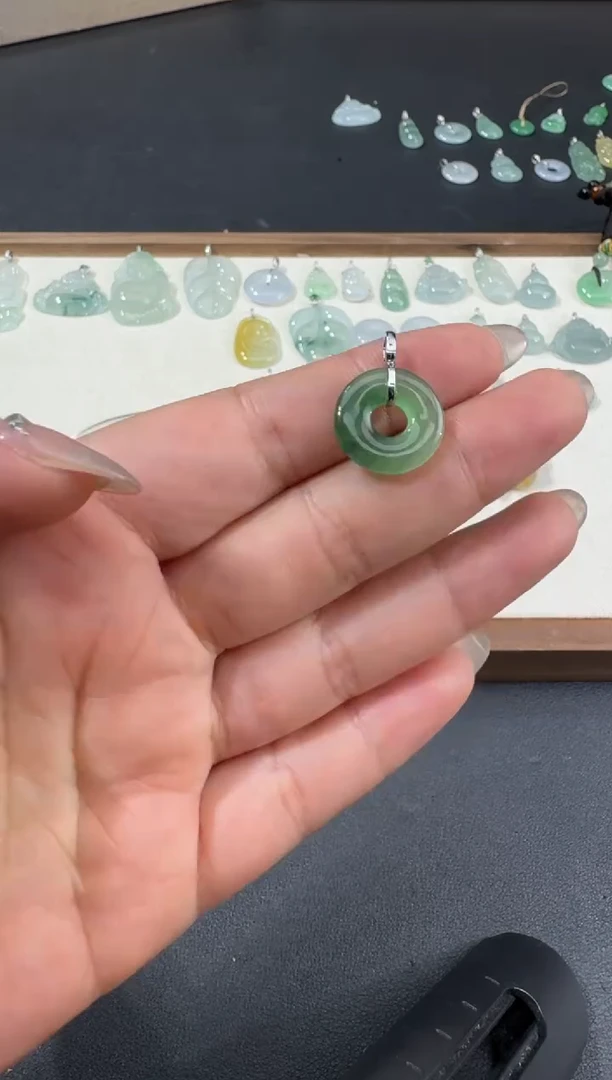 翡翠18K金镶嵌颈饰S0611-S1501-19/18k