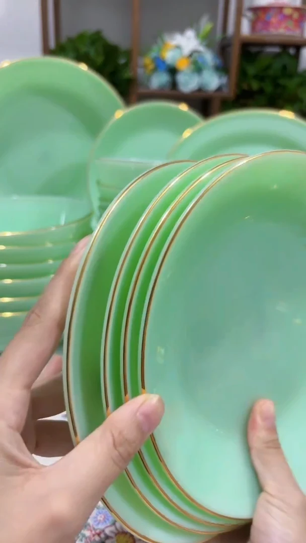 瓷     8英寸深盘4个  玉瓷【贝美】