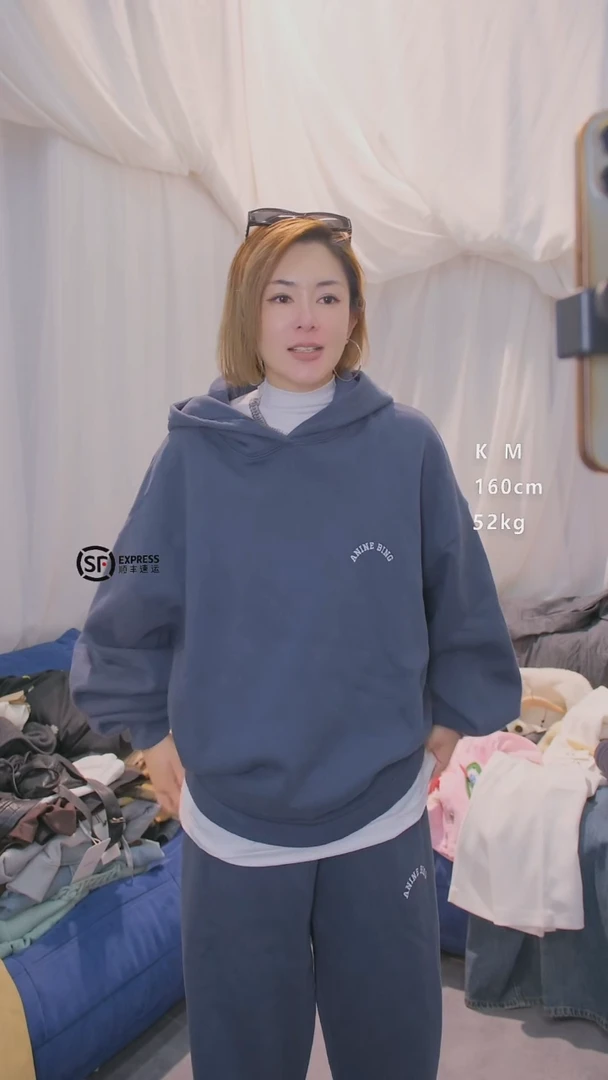 棉连帽卫衣XS M备注尺码