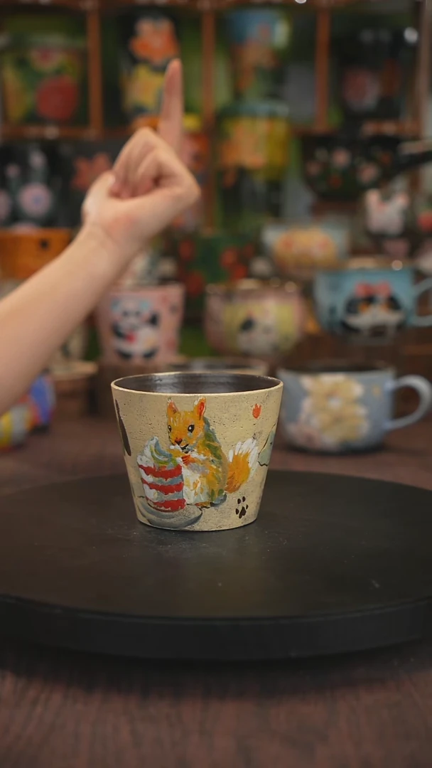 紫砂油画手绘釉下彩