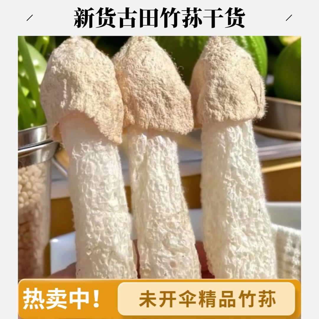 【新竹荪】未开伞精品古田竹荪高品质无熏硫竹荪蛋煲汤优选菌菇特产