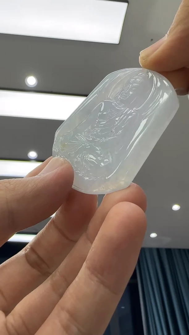 颈饰未镶嵌翡翠天然翡翠A货孤品一件
