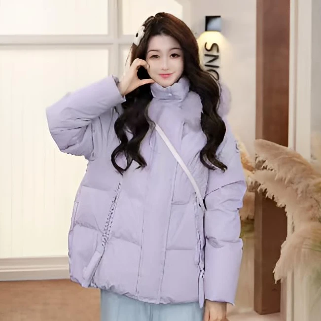 雪中飞女士连帽毛领羽绒外套羽绒服X250140218