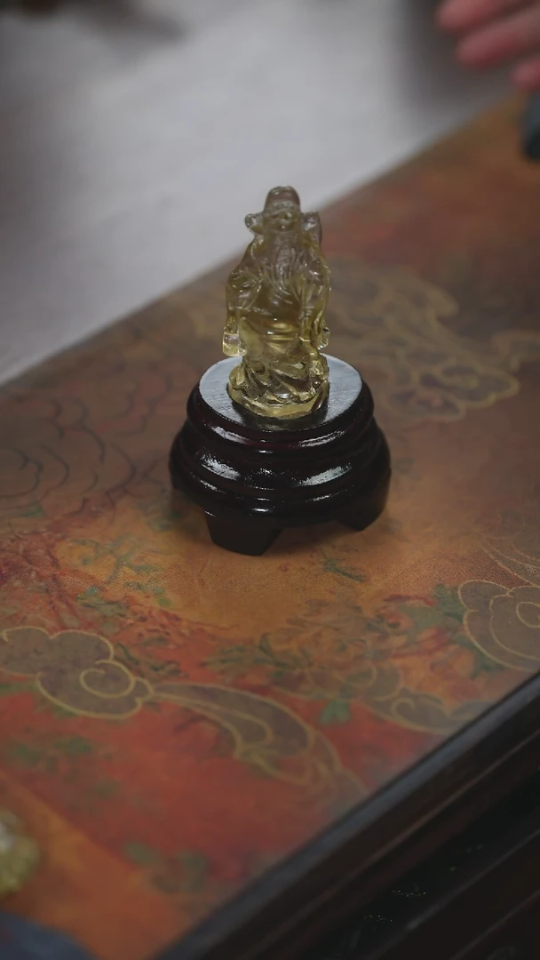 【闪购商品】水晶摆件未镶嵌柠檬晶财神