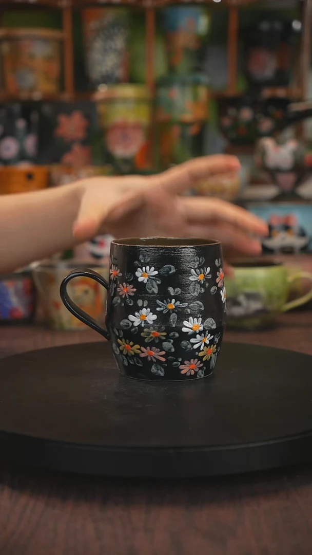 紫砂油画手绘釉下彩