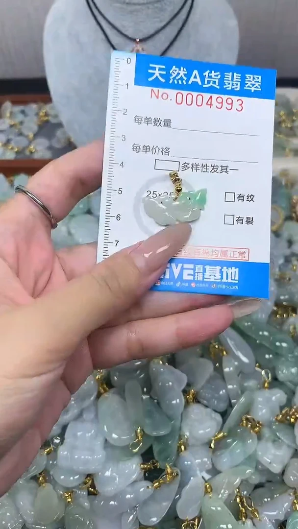 翡翠未镶嵌颈饰净货挂件-4993