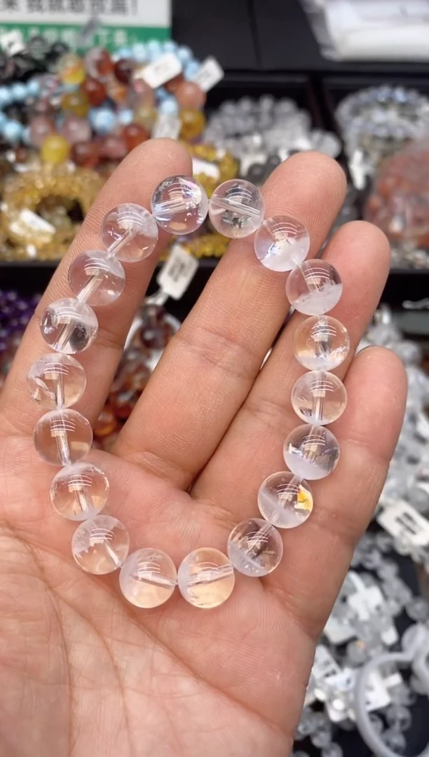 水晶手串未镶嵌27白幽灵11mm