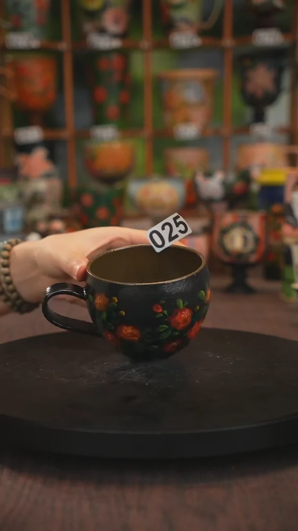 紫砂油画手绘釉下彩025