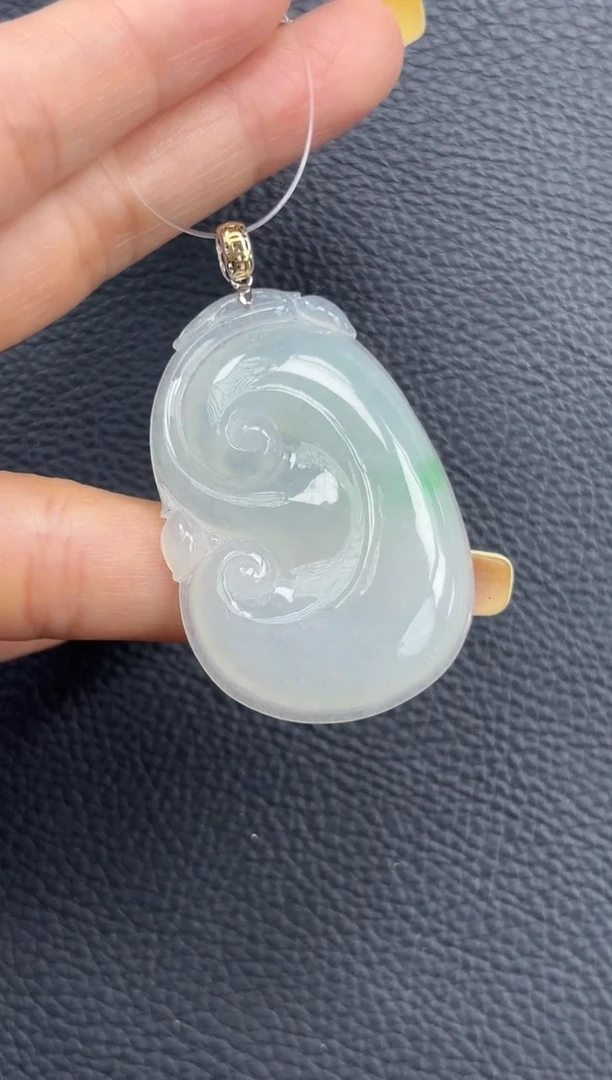 颈饰18K金镶嵌翡翠YM1012-16 如意