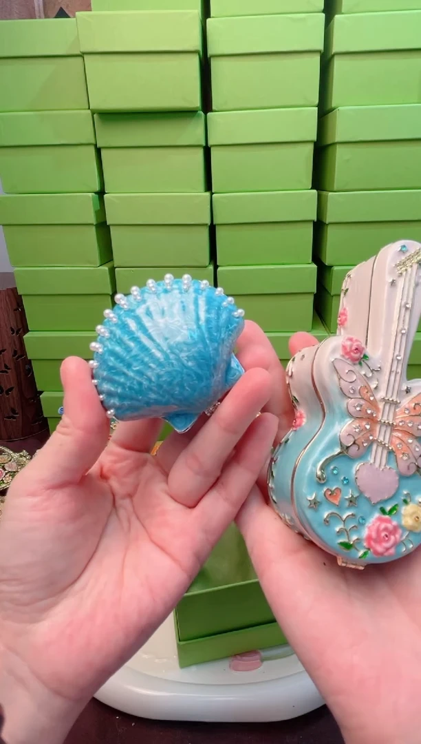 锌合金珐琅彩首饰盒摆件默认微瑕不退不换～