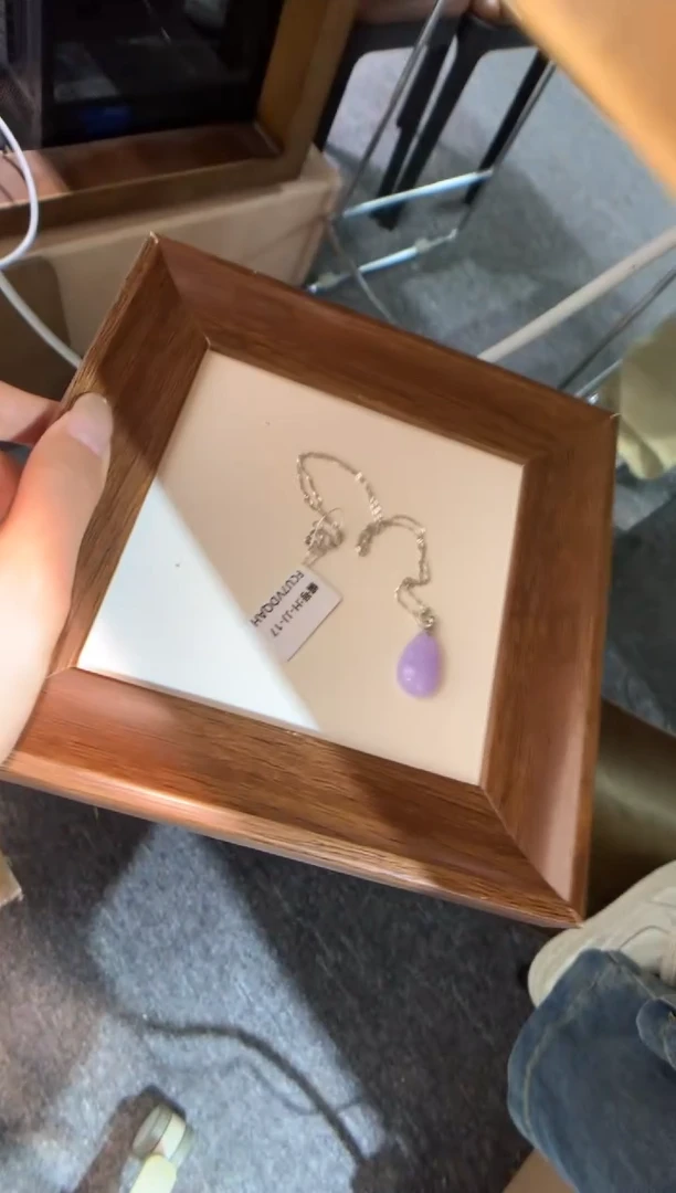 颈饰18K金镶嵌翡翠套链18K金链