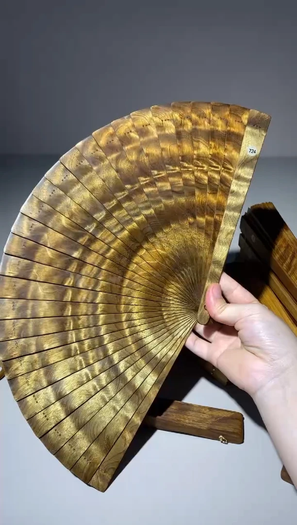 金丝楠坚*21cm金丝楠木小叶桢楠扇724