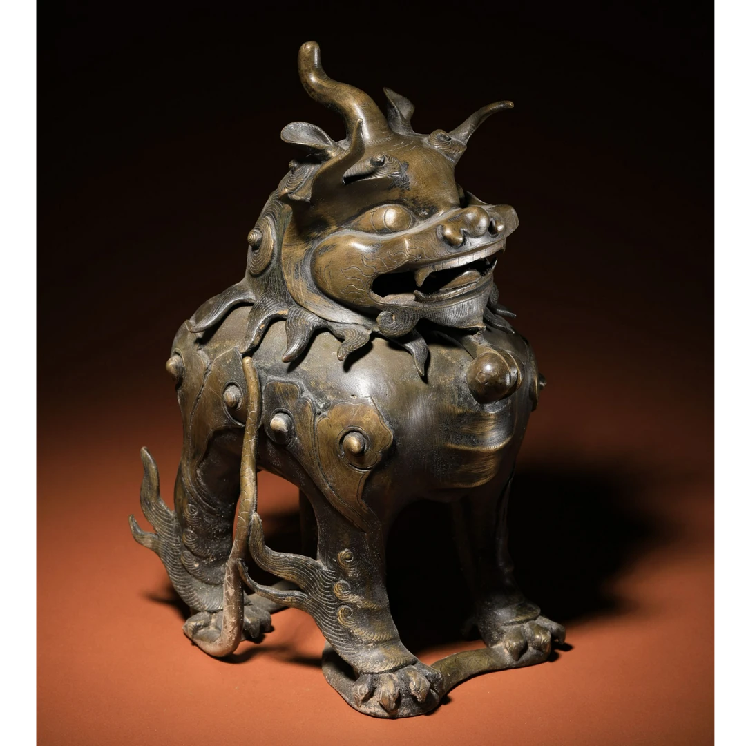 【7月7日古董拍卖】5806 明 铜甪端香薰