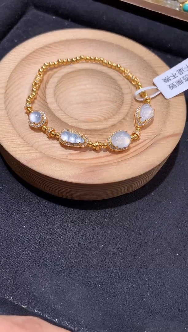 银S925镶嵌手串翡翠手串