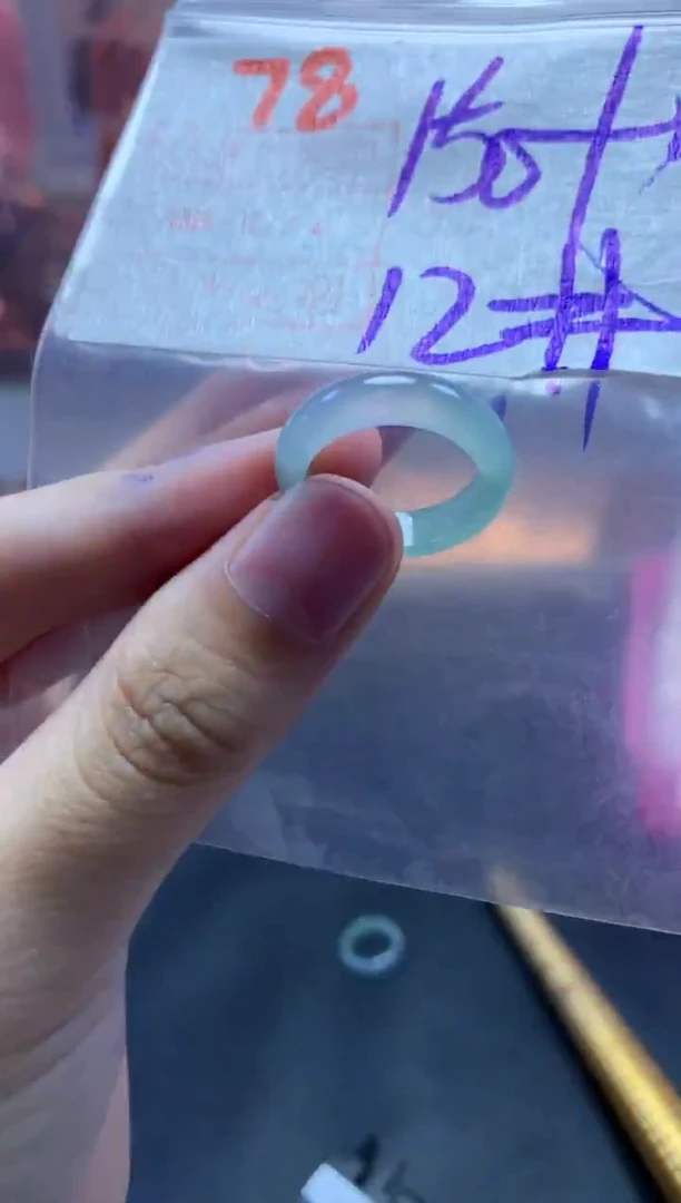 未镶嵌定制翡翠戒圈12#160毛货需精细抛光