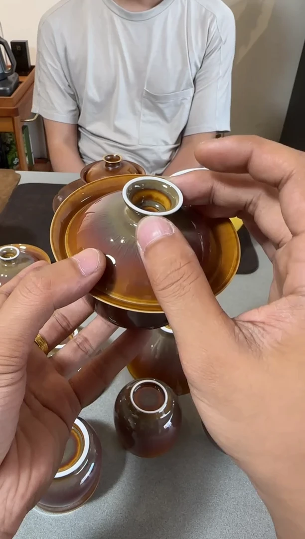 d***n荣器 紫毫 棱玉盖碗
