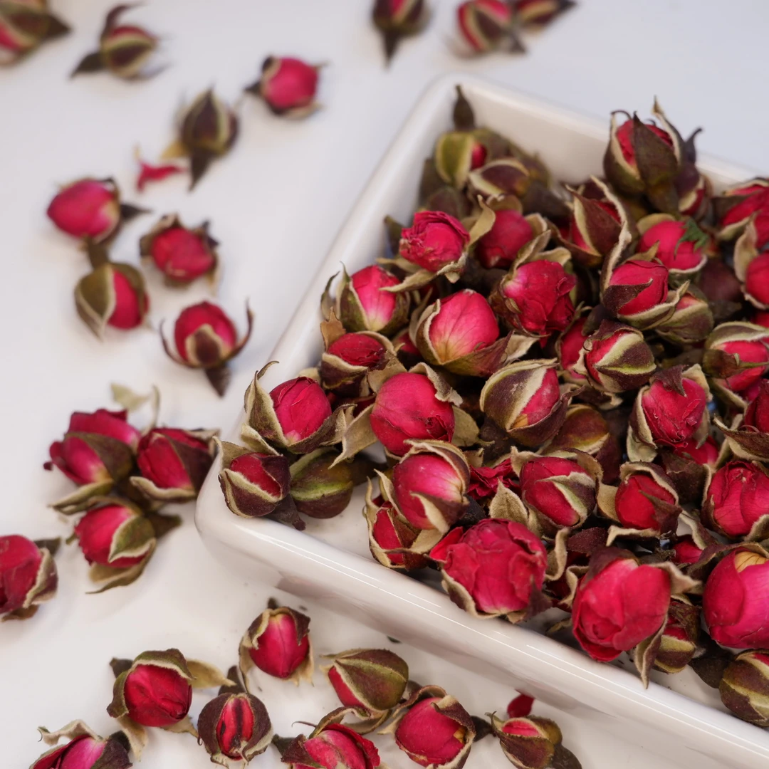 玫瑰花茶金边玫瑰云南花苞玫瑰花无硫干玫瑰花金边花蕾100g