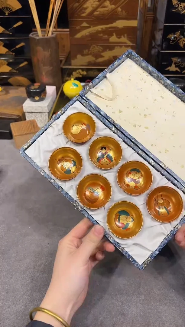 金杯七只 大漆漆器大漆漆器