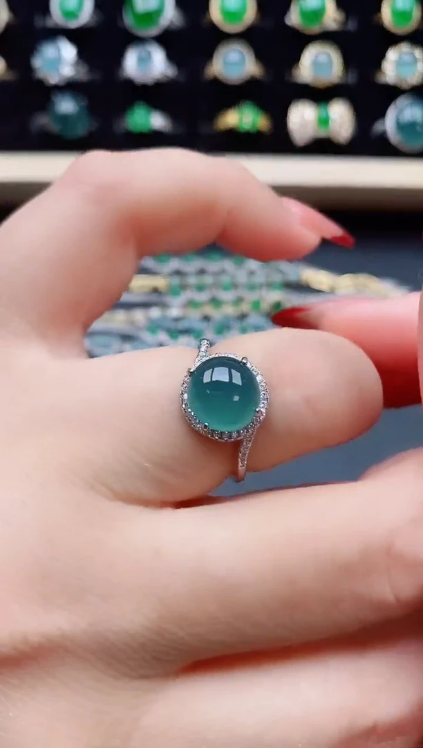 【闪购商品】翡翠戒指银S925镶嵌321321